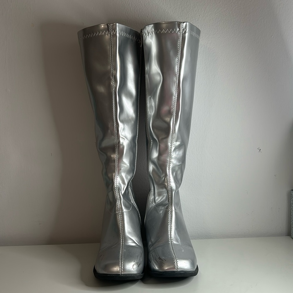 Silver GoGo Boots